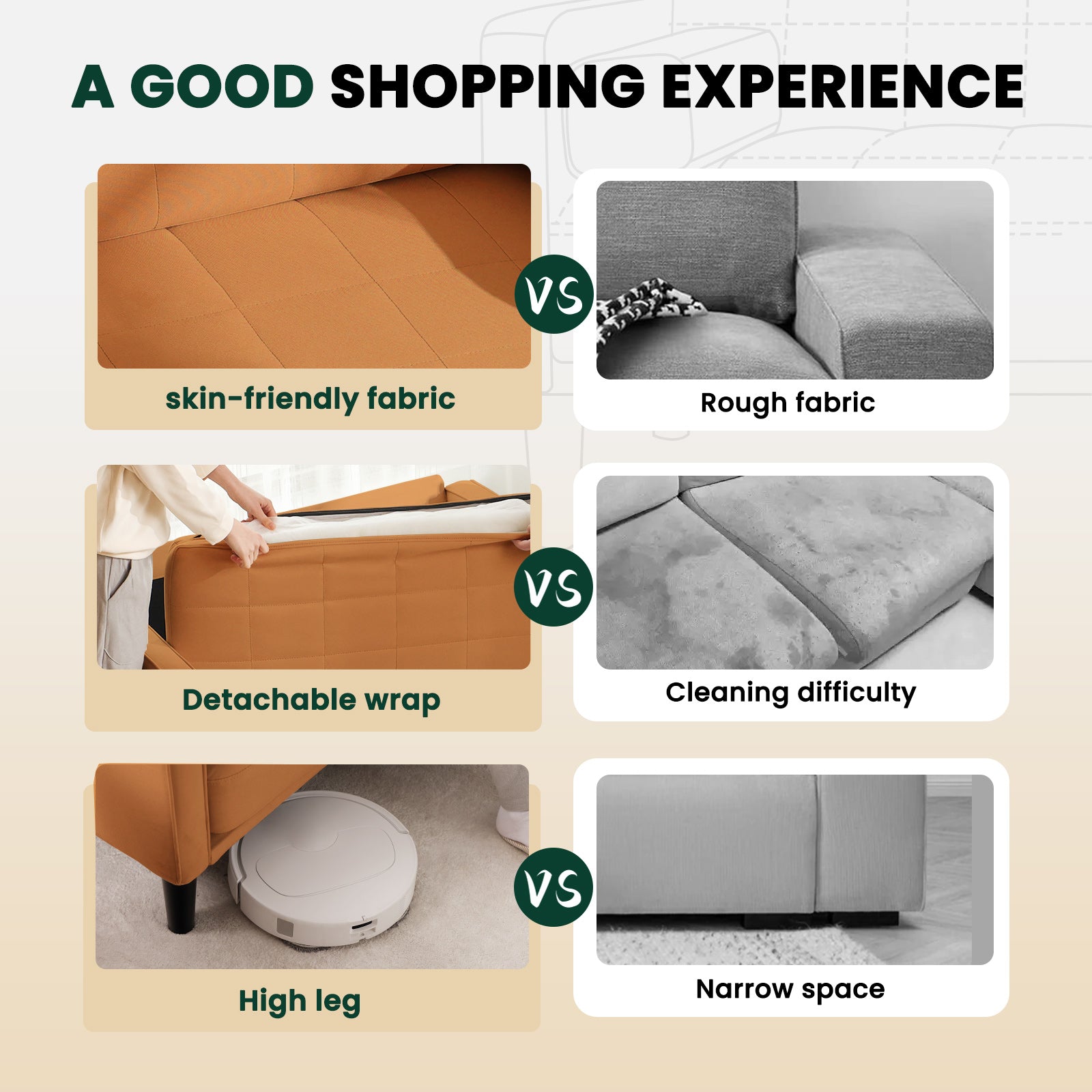 45" Comfy Loveseat Sofa for Small Spaces Small Couch with Removable Washable Cover