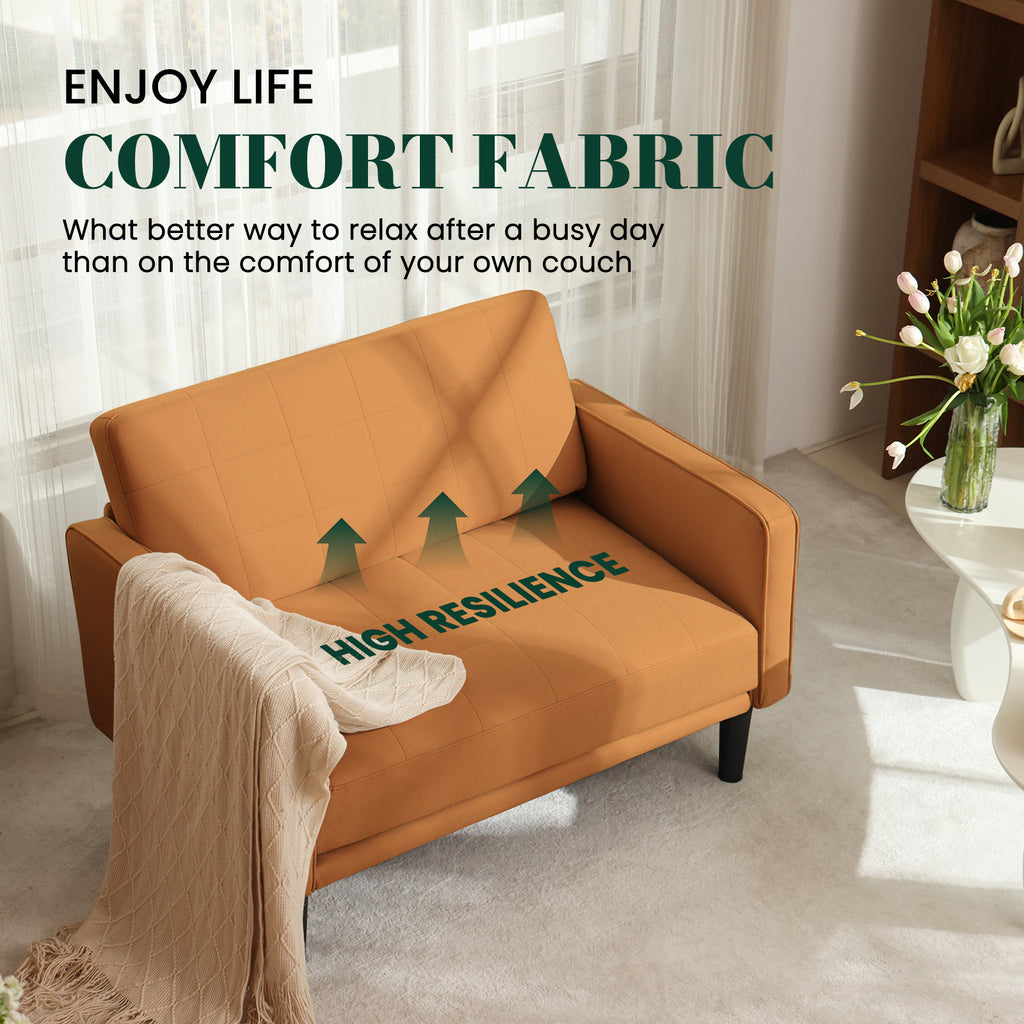 45" Comfy Loveseat Sofa for Small Spaces Small Couch with Removable Washable Cover
