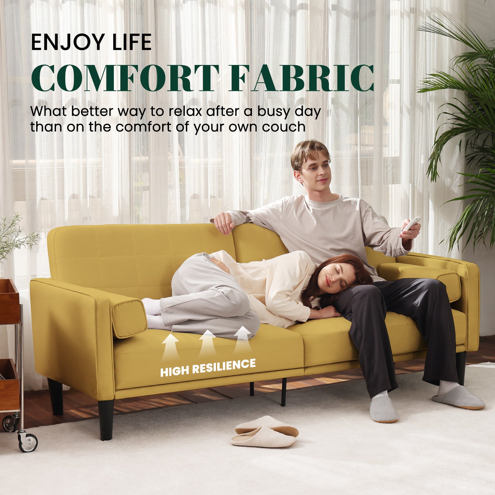 70" Comfy Loveseat Sofa for Small Spaces Small Couch with Removable Washable Cover