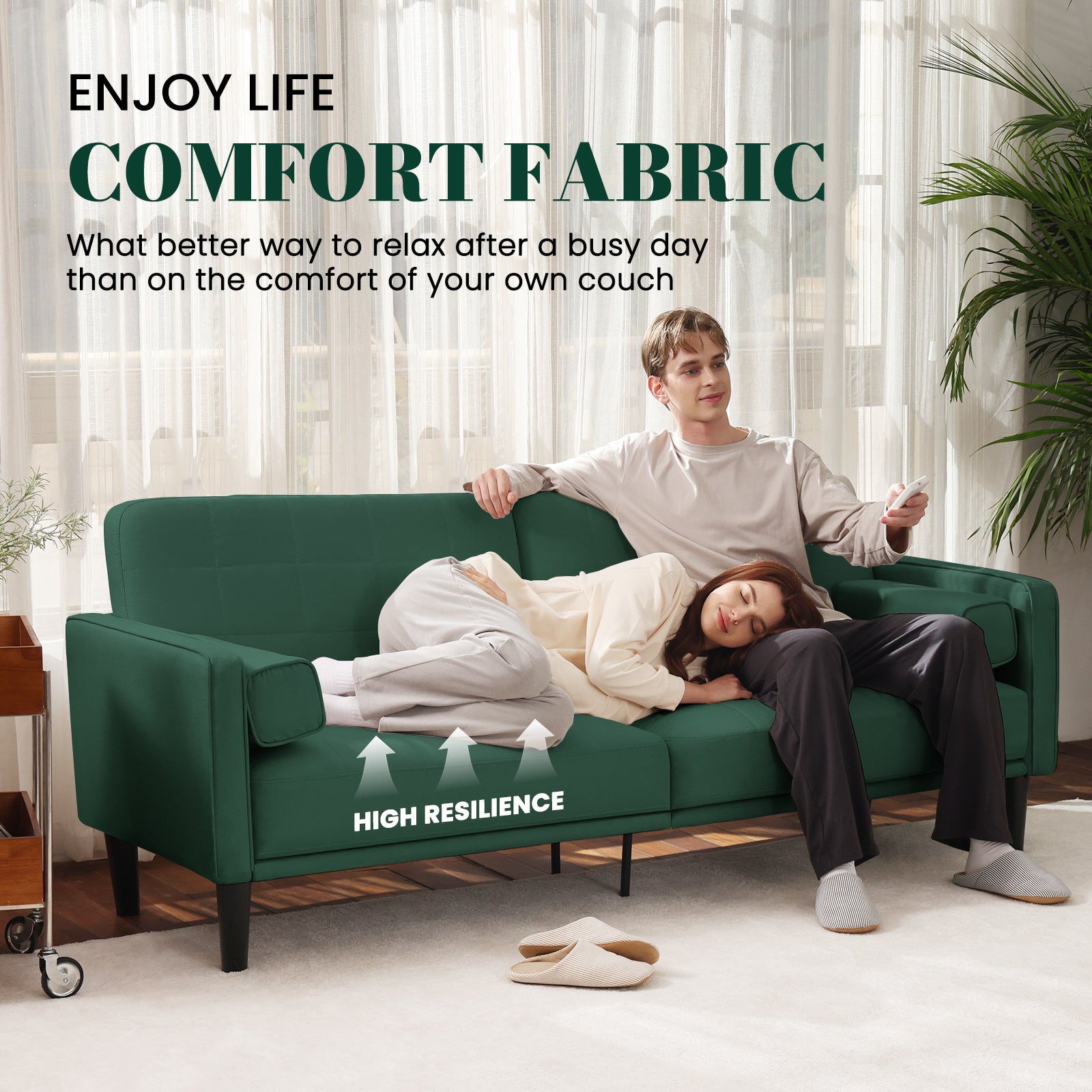 79" Comfy Loveseat Sofa for Small Spaces Small Couch with Removable Washable Cover