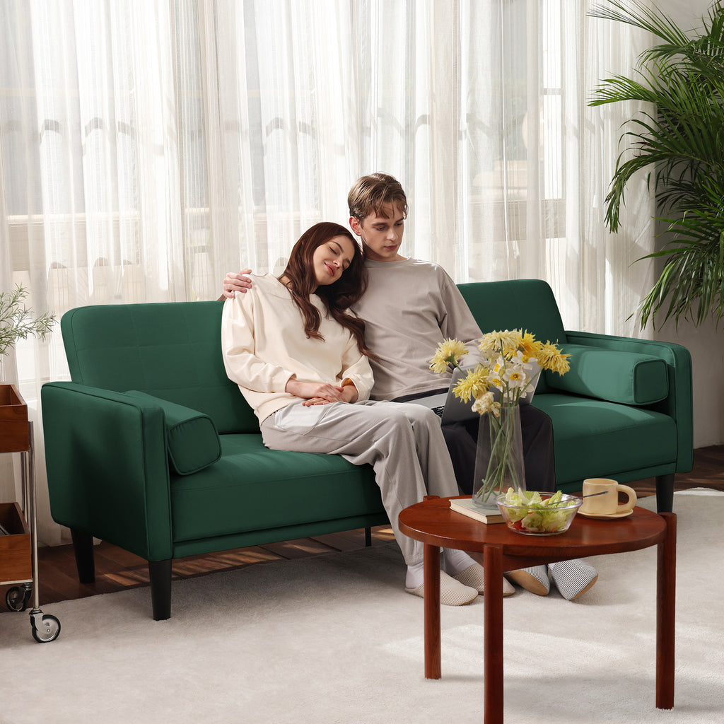 79" Comfy Loveseat Sofa for Small Spaces Small Couch with Removable Washable Cover