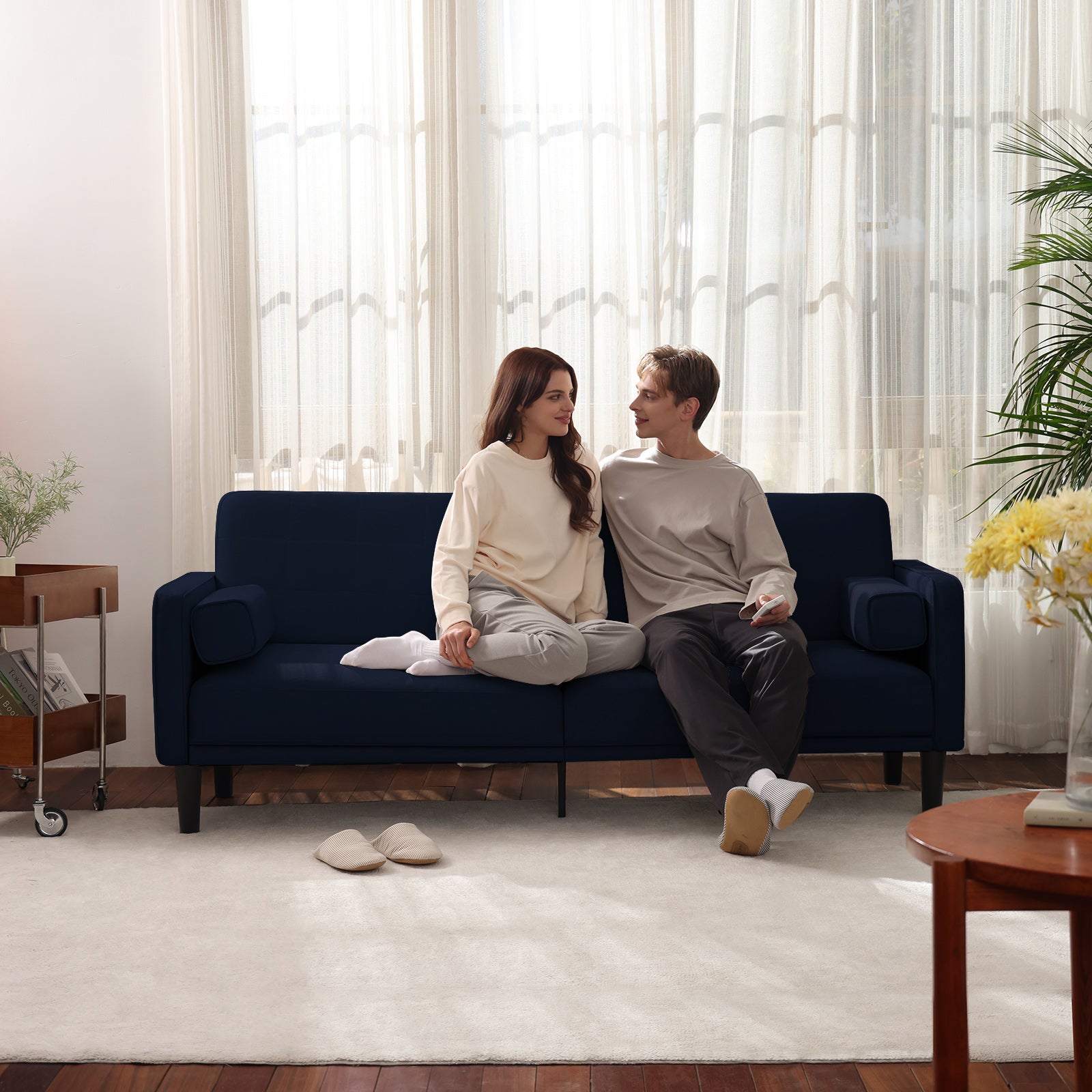 70" Comfy Loveseat Sofa for Small Spaces Small Couch with Removable Washable Cover