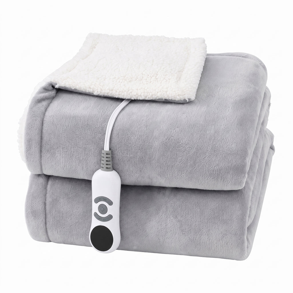 Flannel & Sherpa Electric Heated Blanket