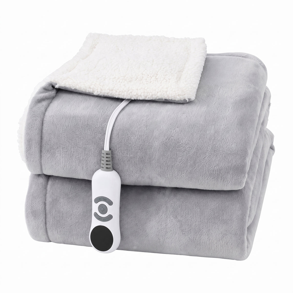 Flannel & Sherpa Electric Heated Blanket