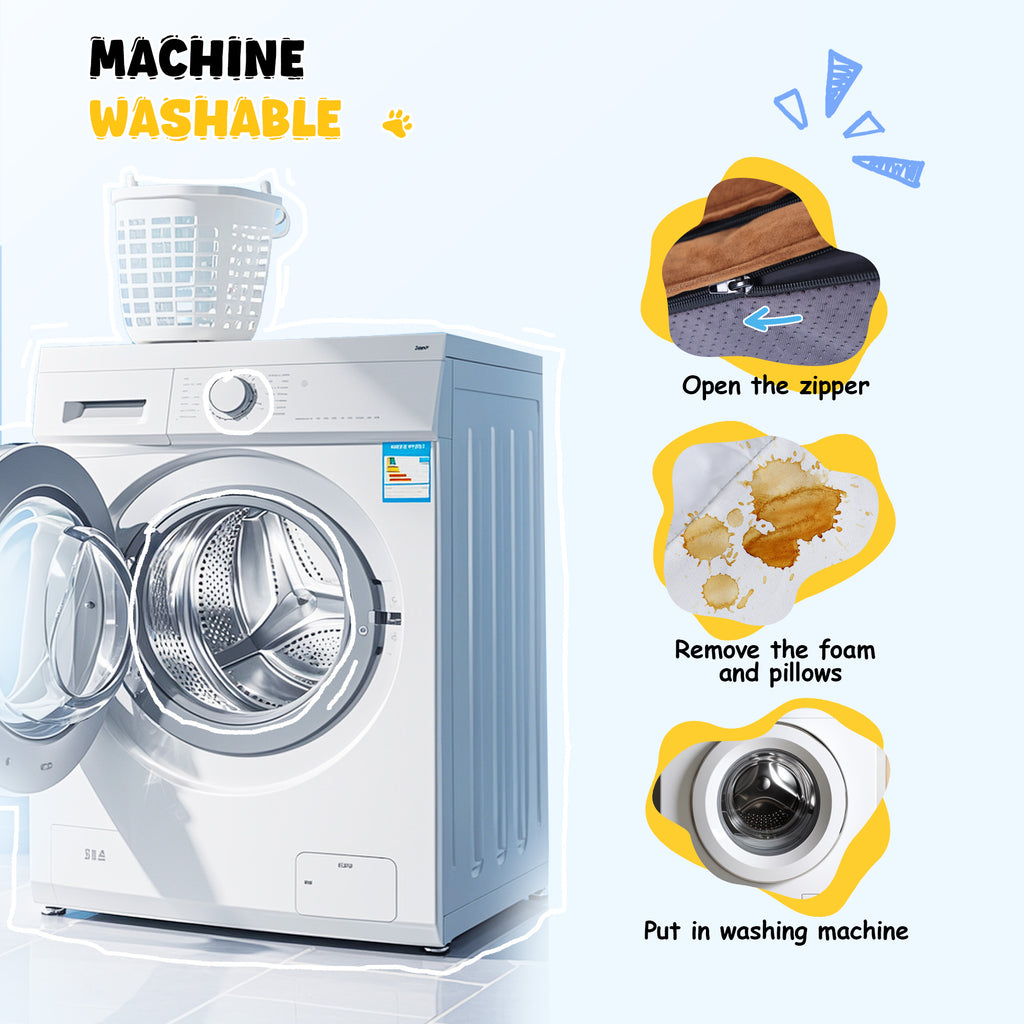 Solespit Large Orthopedic Dog Sofa Bed (Brown)