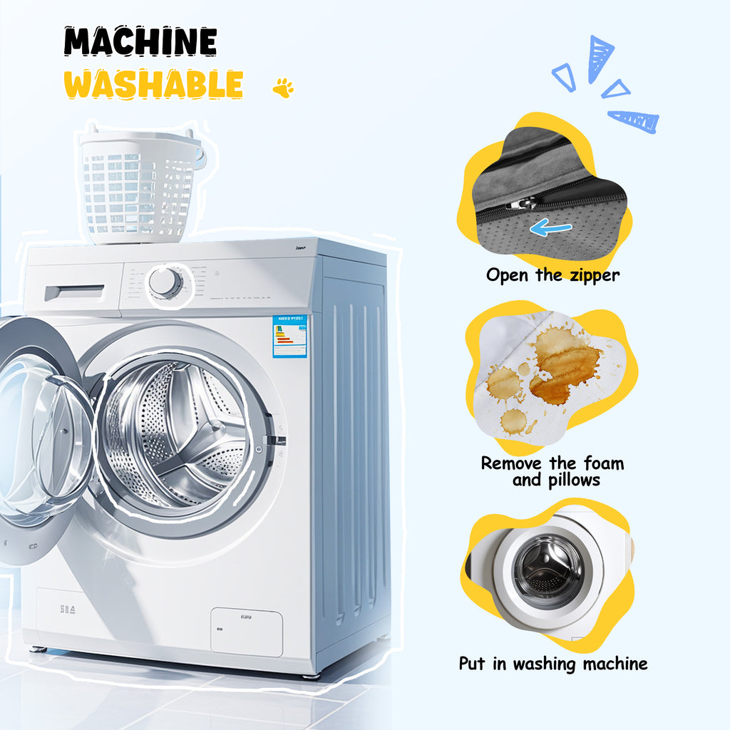 Solespit Large Orthopedic Dog Sofa Bed (Gray)