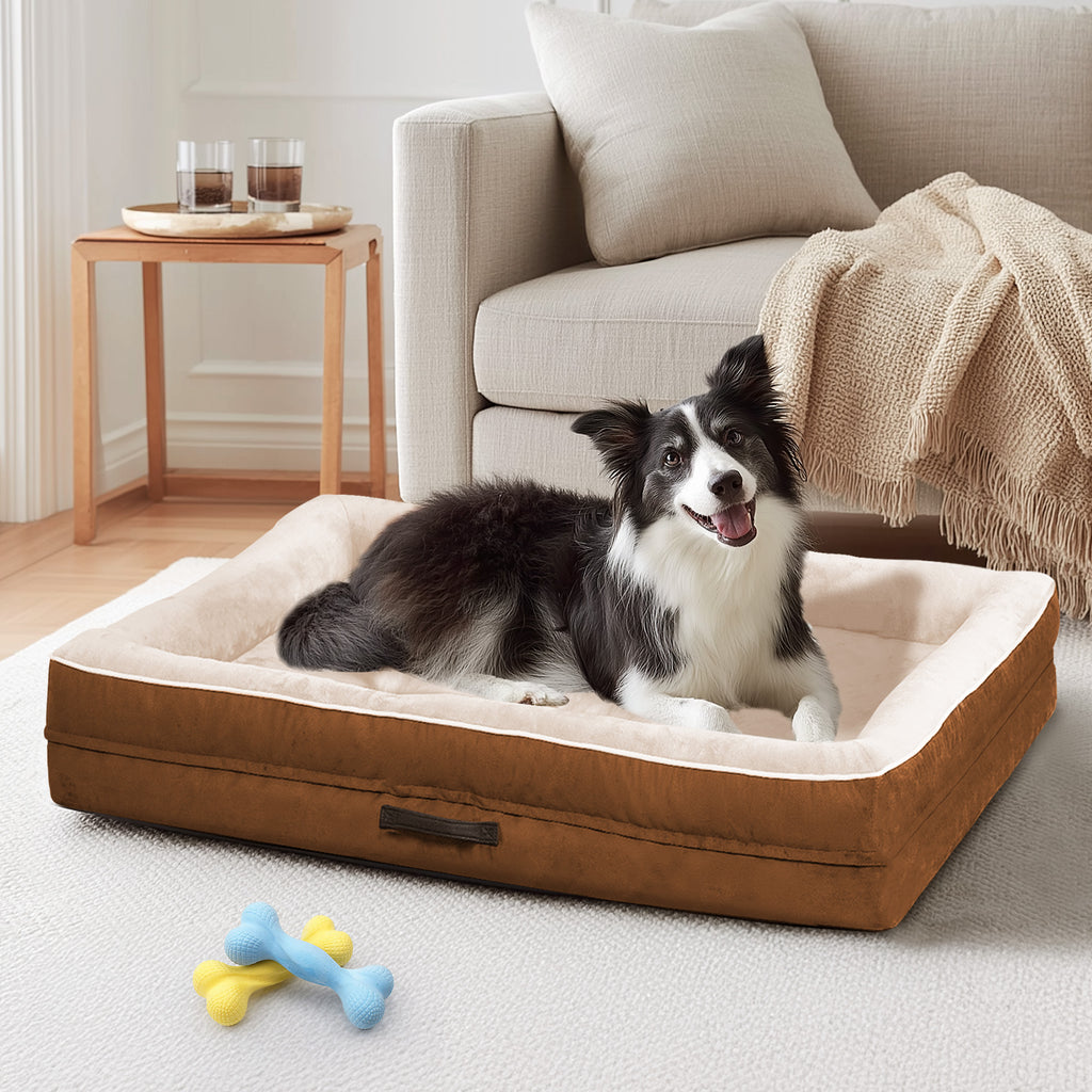 Solespit Large Orthopedic Dog Sofa Bed (Brown)