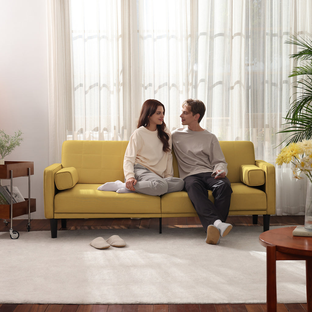 70" Comfy Loveseat Sofa for Small Spaces Small Couch with Removable Washable Cover