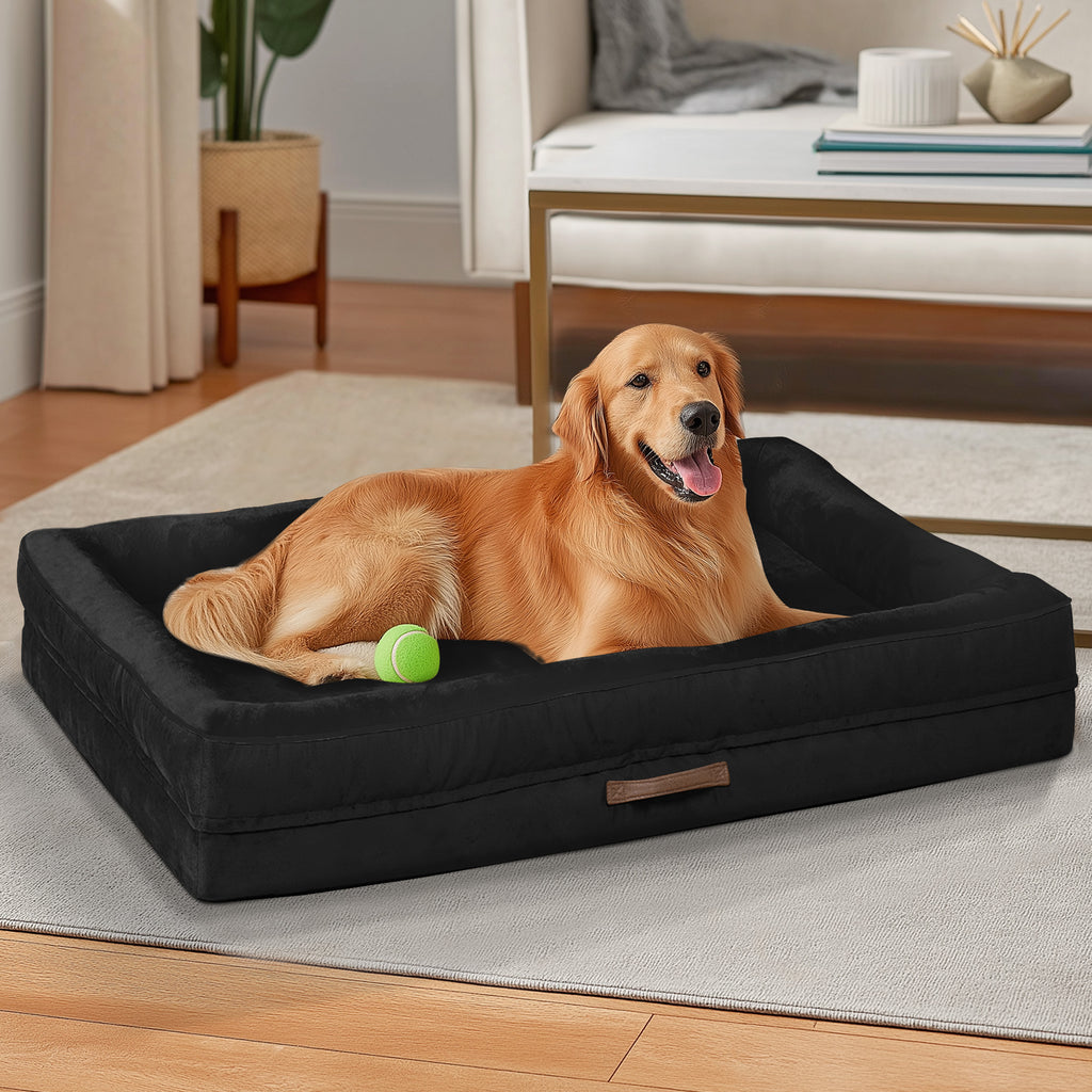 Solespit Large Orthopedic Dog Sofa Bed (Black)