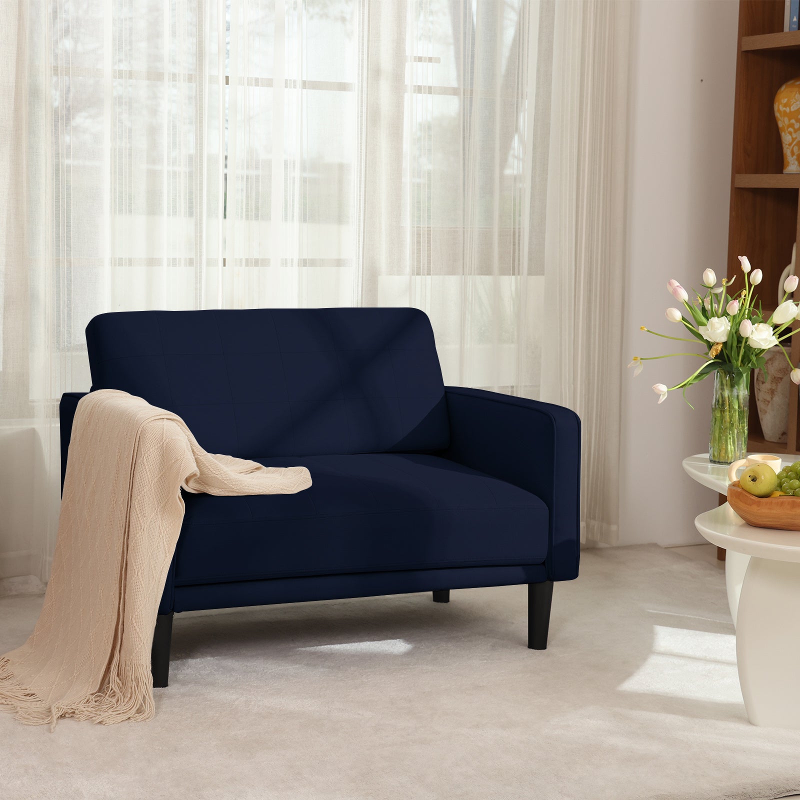 45" Comfy Loveseat Sofa for Small Spaces Small Couch with Removable Washable Cover