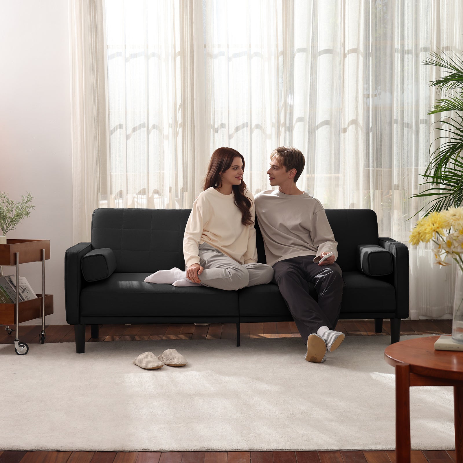 70" Comfy Loveseat Sofa for Small Spaces Small Couch with Removable Washable Cover