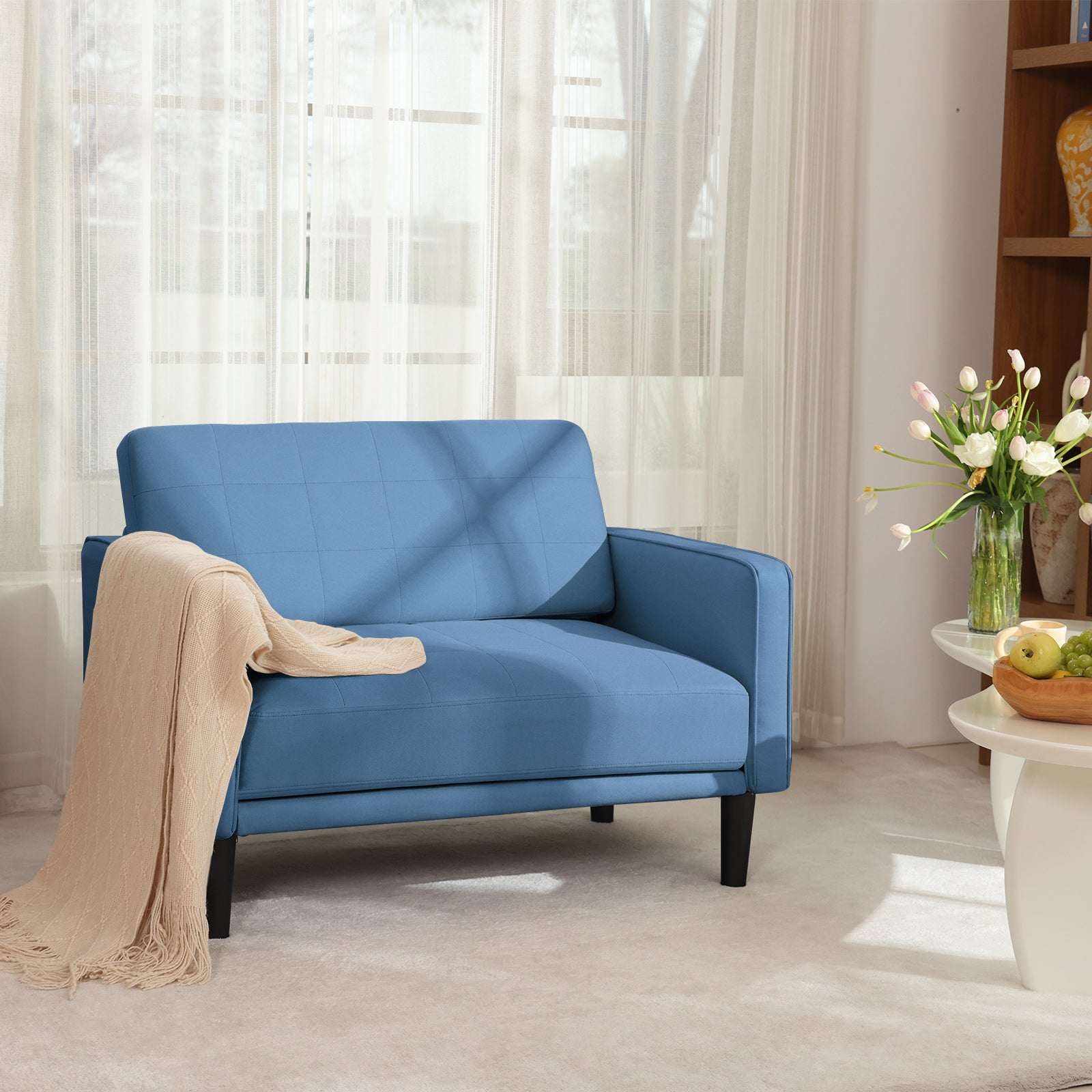 45" Comfy Loveseat Sofa for Small Spaces Small Couch with Removable Washable Cover