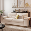 3 Seat Chenille Loveseat Sofa Couch Adjustable Armrest for Living Room