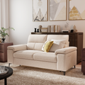 2 Seat Chenille Loveseat Sofa Couch Adjustable Armrest for Living Room