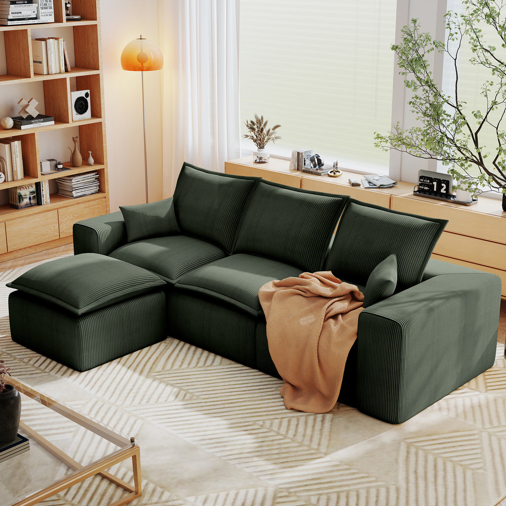 107" L Shaped Modular Sectional Couches for Living Room