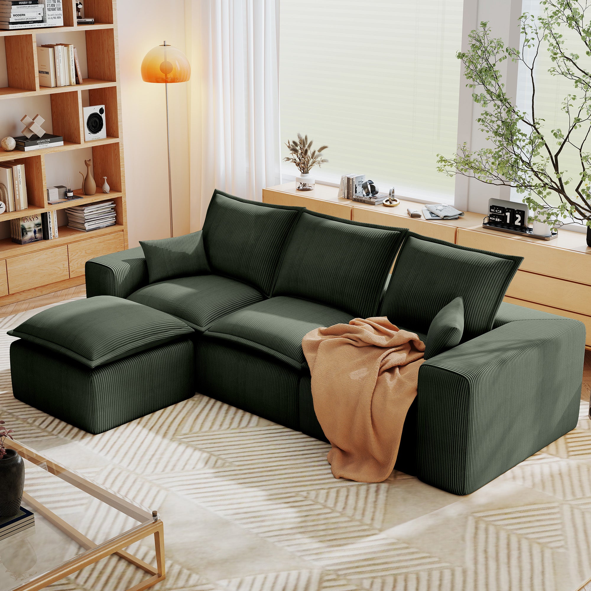 107" L Shaped Modular Sectional Couches for Living Room