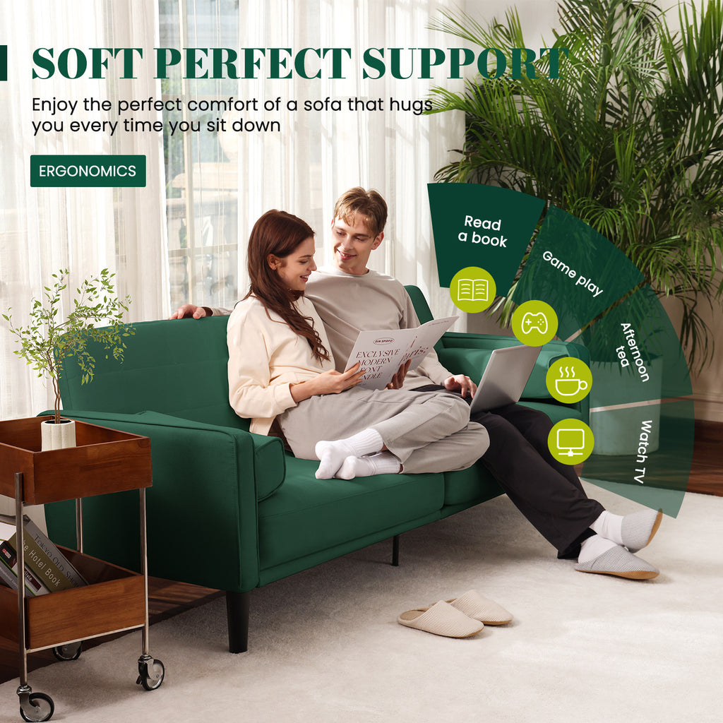 79" Comfy Loveseat Sofa for Small Spaces Small Couch with Removable Washable Cover