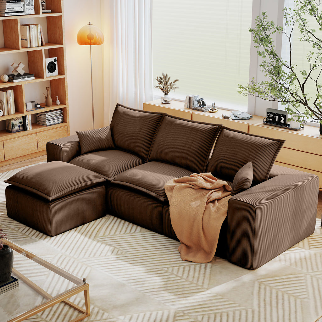 107" L Shaped Modular Sectional Couches for Living Room