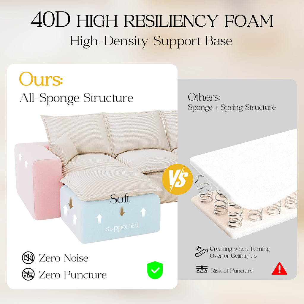 107" L Shaped Modular Sectional Couches for Living Room