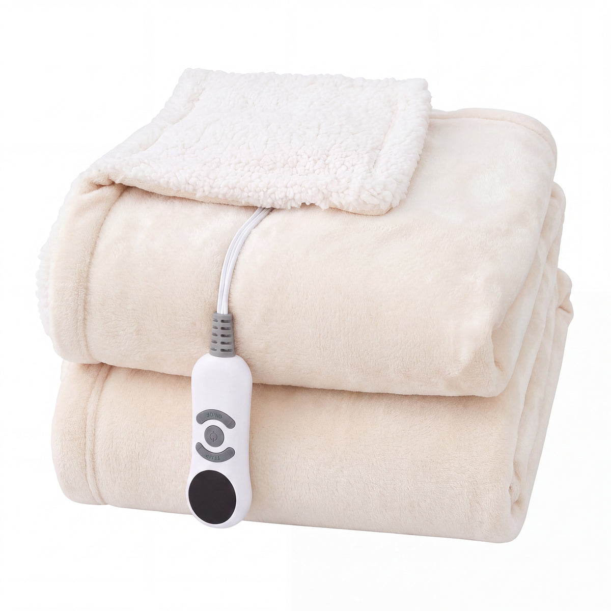 Flannel & Sherpa Electric Heated Blanket